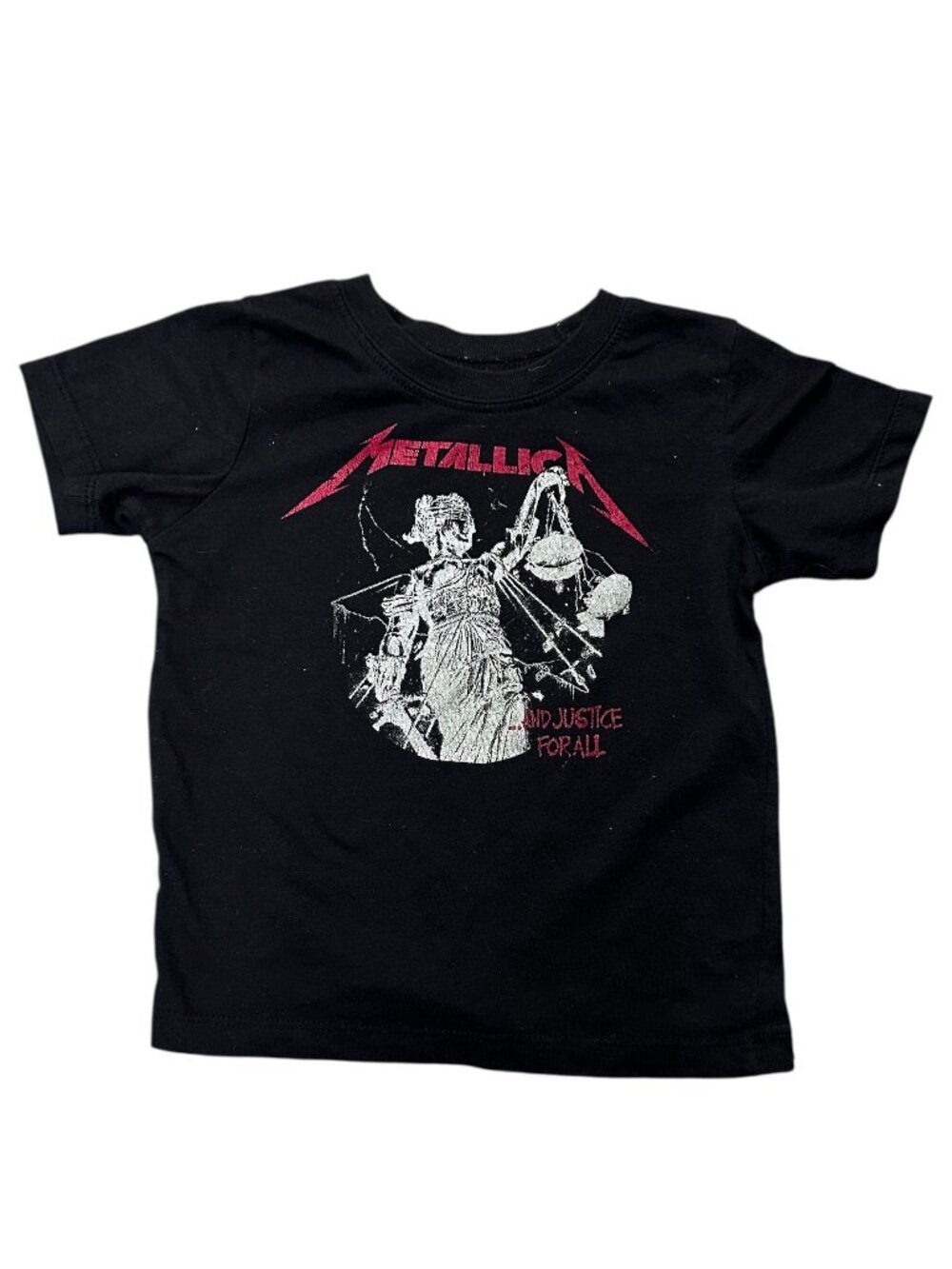 Metallica And Justice For All Toddler Band Tee Size 3T Black Rock Shirt